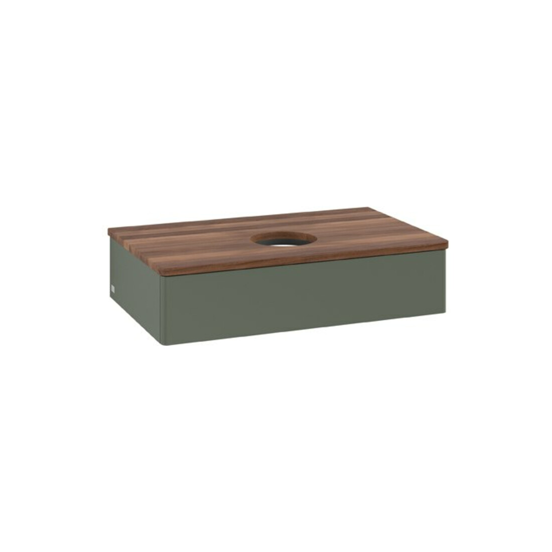 V&B Meuble sous-lavabo sans structure de façade Antao 80x19x50cm, WBP w. wal, lea gre. m Lac