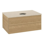 V&B Meuble sous lavabo sans structure de façade Antao 80x36x50 cm, couleur WBP botti., chêne miel