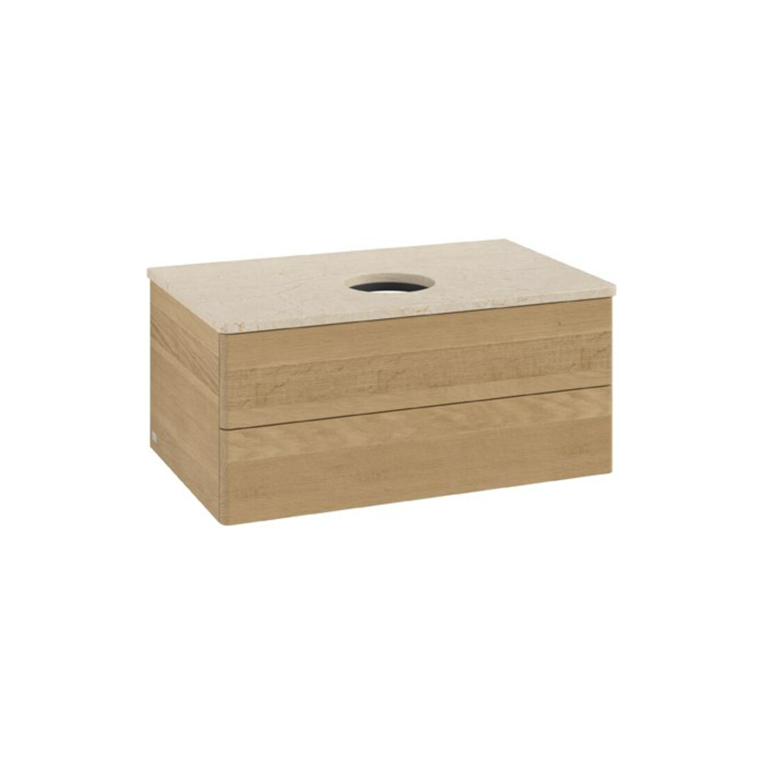 V&B Meuble sous lavabo sans structure de façade Antao 80x36x50 cm, couleur WBP botti., chêne miel