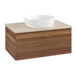 V&B Meuble sous-lavabo sans structure de façade Antao 80x36x50cm, couleur WBP botti., noyer w.