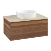 V&B Meuble sous-lavabo sans structure de façade Antao 80x36x50cm, couleur WBP botti., noyer w.