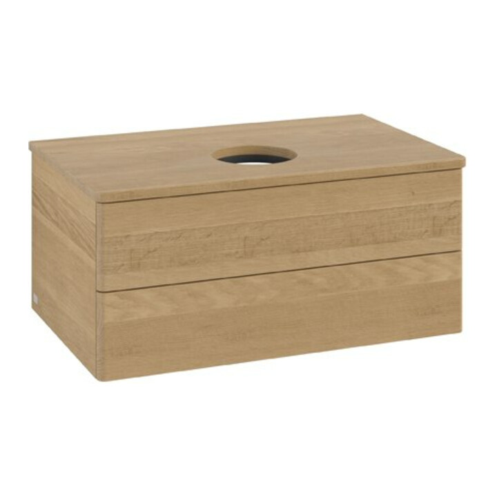 V&B Meuble sous lavabo sans structure de façade Antao 80x36x50cm, couleur WBP chêne miel