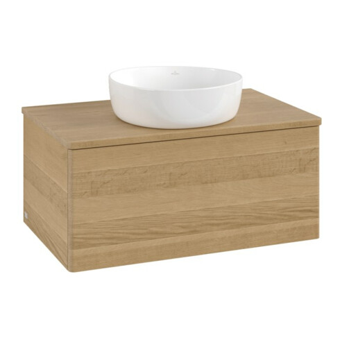 V&B Meuble sous-lavabo sans structure de façade Antao 80x36x50cm, couleur WBP hon. chêne miel