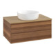 V&B Meuble sous lavabo sans structure de façade Antao 80x36x50cm, couleur WBP hon. Oa, noyer w.-1