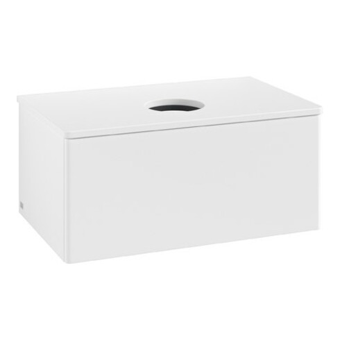 V&B Meuble sous lavabo sans structure de façade Antao 80x36x50cm, couleur WBP Lac, blanc laqué