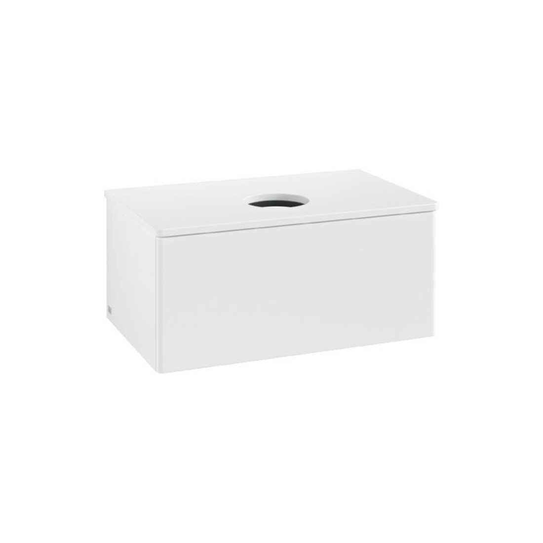 V&B Meuble sous lavabo sans structure de façade Antao 80x36x50cm, couleur WBP Lac, blanc laqué
