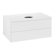 V&B Meuble sous lavabo sans structure de façade Antao 80x36x50cm, couleur WBP Lac, blanc laqué
