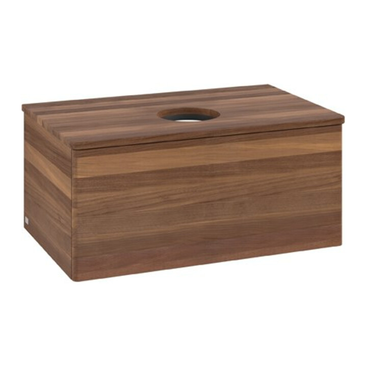 V&B Meuble sous-lavabo sans structure de façade Antao 80x36x50cm, couleur WBP w. noyer