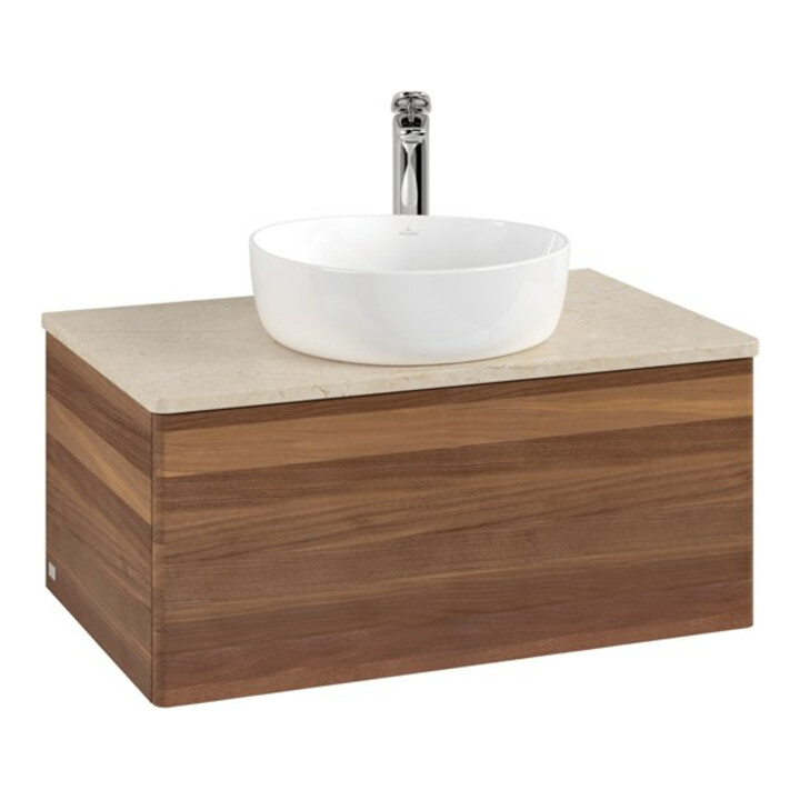 V&B Meuble sous-lavabo sans structure de façade Antao 80x36x50cm, HL, couleur WBP botti., blanc wal