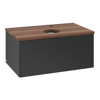 V&B Meuble sous-lavabo sans structure de façade Antao 80x36x50cm, HL, WBP blanc, bleu m Lac