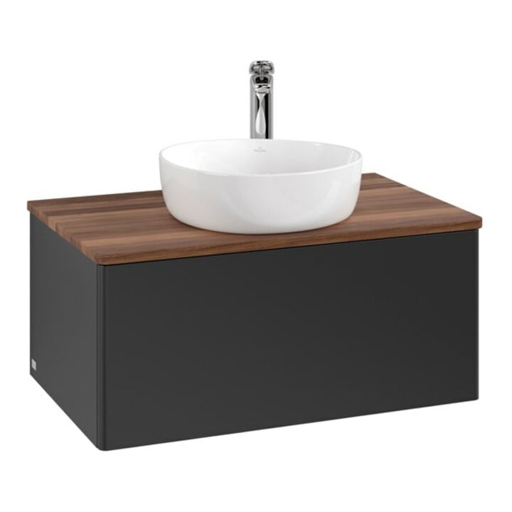 V&B Meuble sous-lavabo sans structure de façade Antao 80x36x50cm, HL, WBP blanc, bleu m Lac