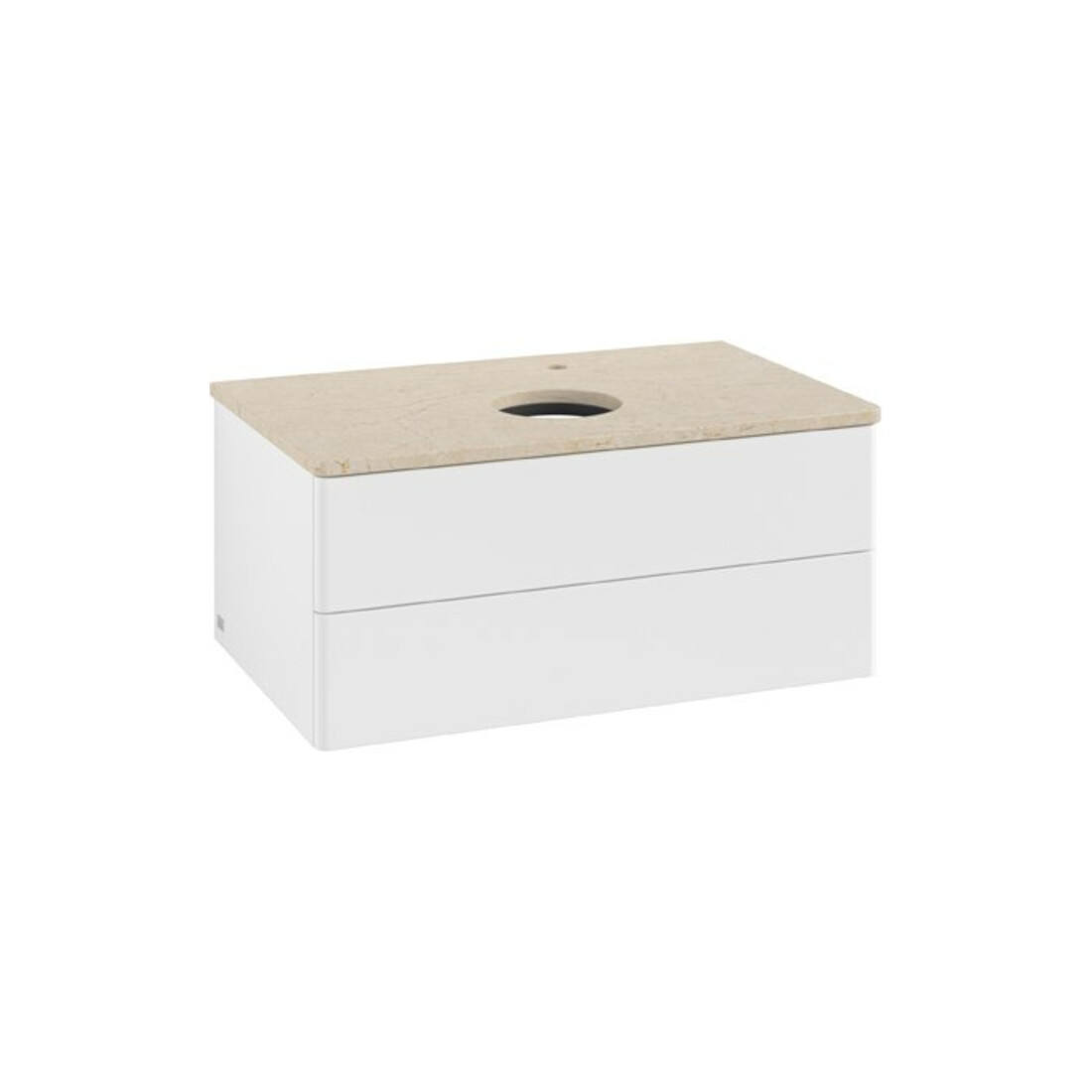 V&B Meuble sous lavabo sans structure de façade Antao 80x36x50cm, HL, WBP botti., blanc avec Lac