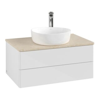 V&B Meuble sous lavabo sans structure de façade Antao 80x36x50cm, HL, WBP botti., blanc brillant Lac