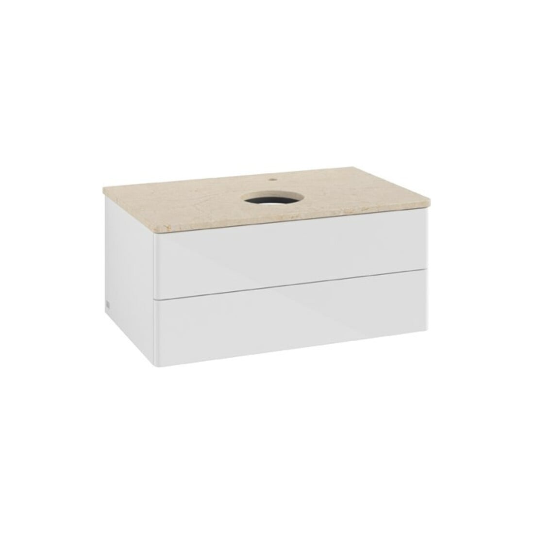 V&B Meuble sous lavabo sans structure de façade Antao 80x36x50cm, HL, WBP botti., blanc brillant Lac