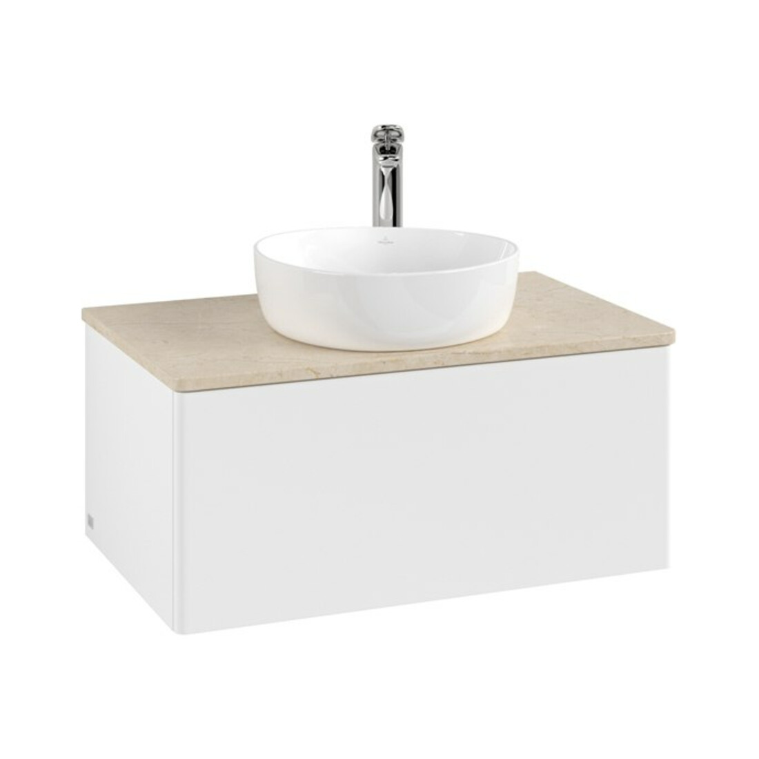 V&B Meuble sous lavabo sans structure de façade Antao 80x36x50cm, HL, WBP botti., blanc mat Lac