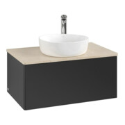 V&B Meuble sous lavabo sans structure de façade Antao 80x36x50cm, HL, WBP botti., bleu m Lac-3