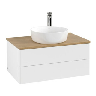 V&B Meuble sous lavabo sans structure de façade Antao 80x36x50cm, HL, WBP hon. Oa, blanc mat Lac