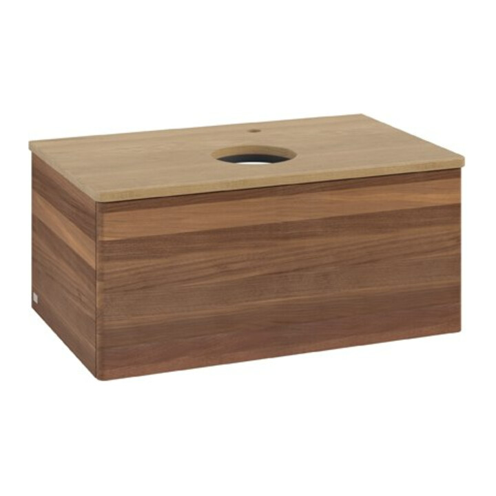 V&B Meuble sous lavabo sans structure de façade Antao 80x36x50cm, HL, WBP hon. Oa, blanc wal