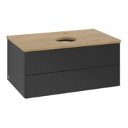 V&B Meuble sous lavabo sans structure de façade Antao 80x36x50cm, HL, WBP hon. Oa, bleu m Lac-3