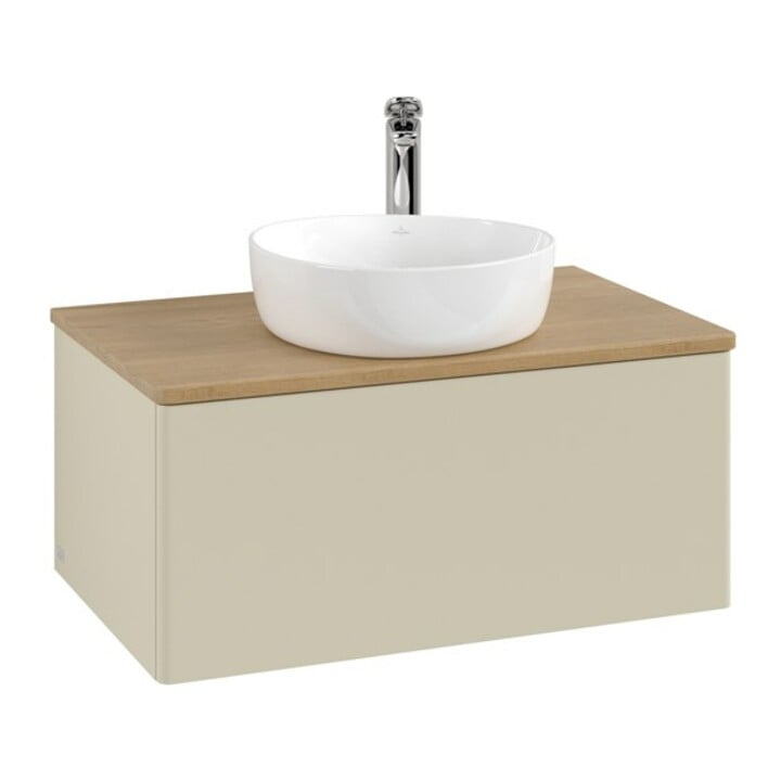 V&B Meuble sous lavabo sans structure de façade Antao 80x36x50cm, HL, WBP hon. Oa, si Gr m Lac