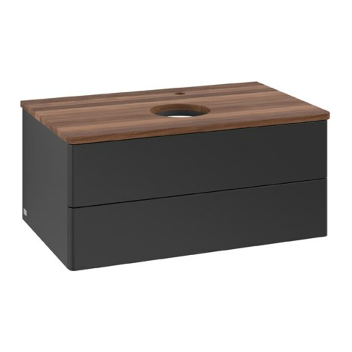 V&B Meuble sous lavabo sans structure de façade Antao 80x36x50cm, HL, WBP w. wal, bla m Lac