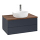 V&B Meuble sous lavabo sans structure de façade Antao 80x36x50cm, HL, WBP w. wal, md bl. m Lac-1