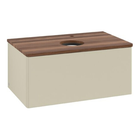 V&B Meuble sous-lavabo sans structure de façade Antao 80x36x50cm, HL, WBP w. wal, si Gr m Lac