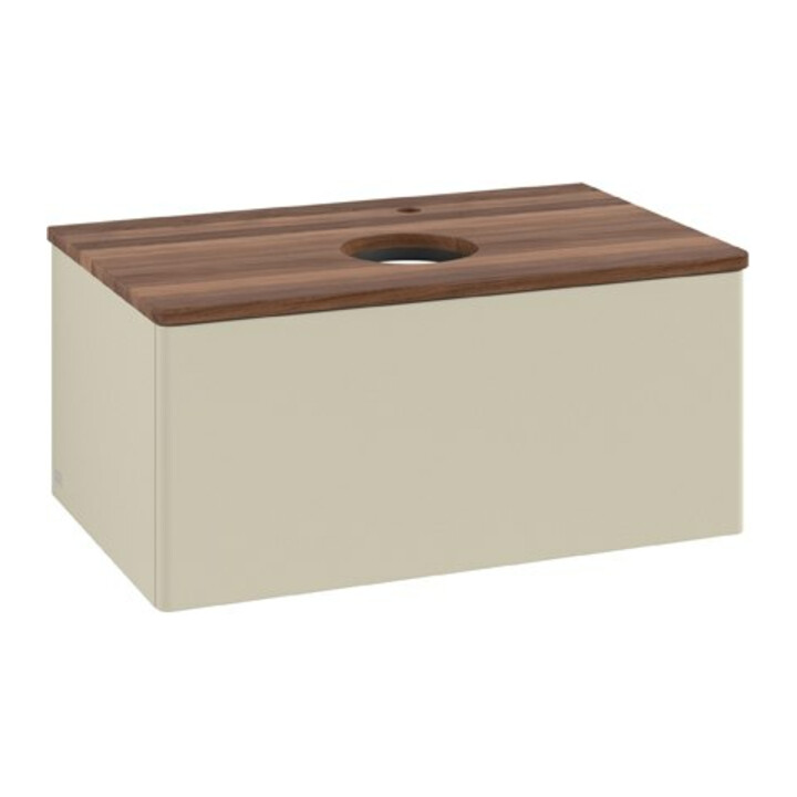 V&B Meuble sous-lavabo sans structure de façade Antao 80x36x50cm, HL, WBP w. wal, si Gr m Lac