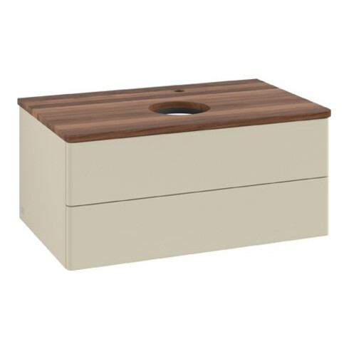 V&B Meuble sous lavabo sans structure de façade Antao 80x36x50cm, HL, WBP w. wal, si Gr m Lac