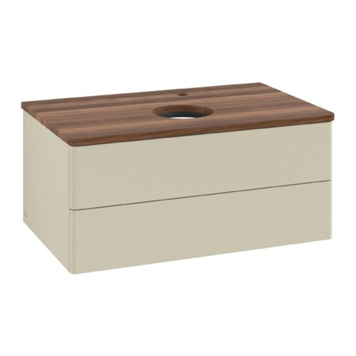 V&B Meuble sous lavabo sans structure de façade Antao 80x36x50cm, HL, WBP w. wal, si Gr m Lac