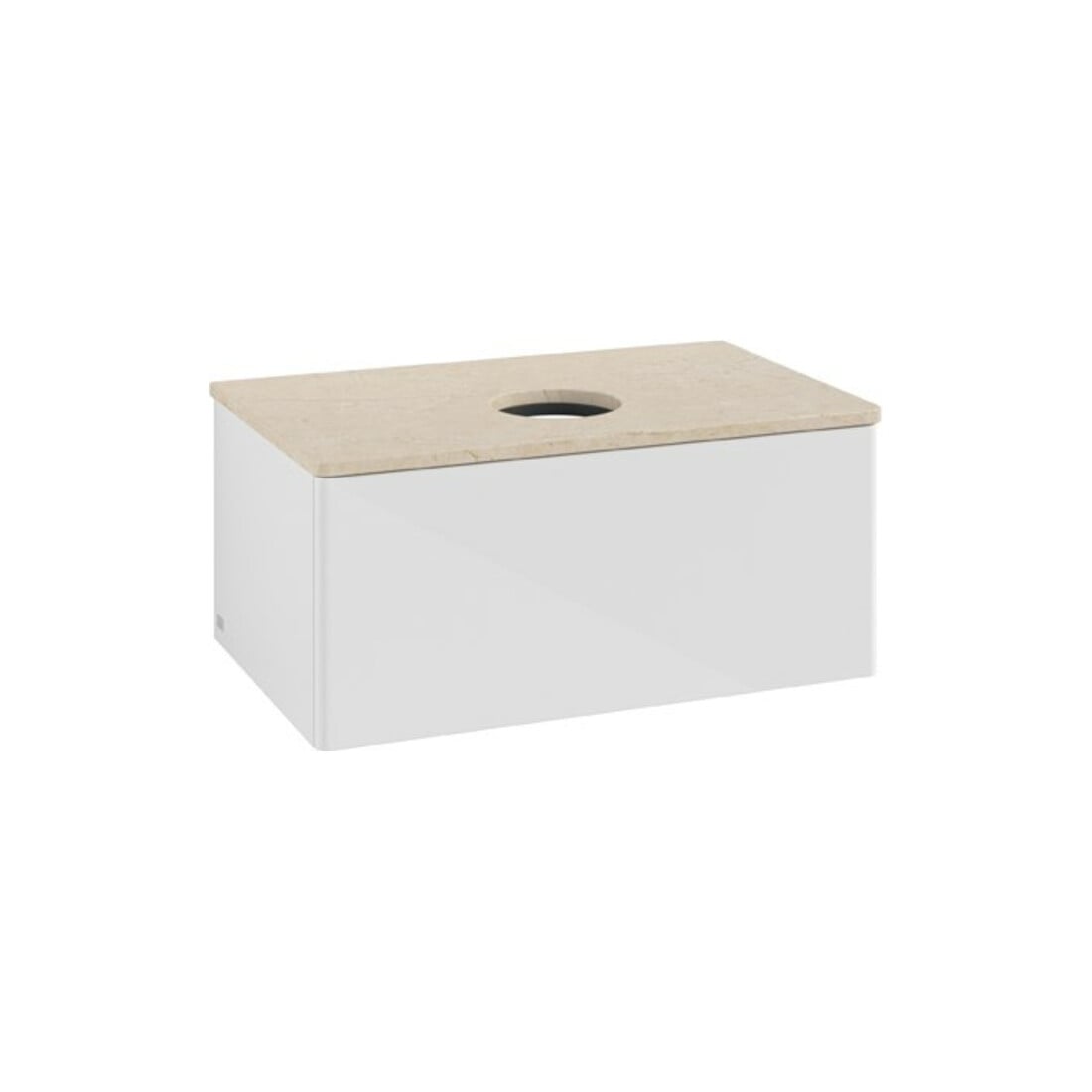 V&B Meuble sous lavabo sans structure de façade Antao 80x36x50cm, WBP botti., blanc brillant Lac