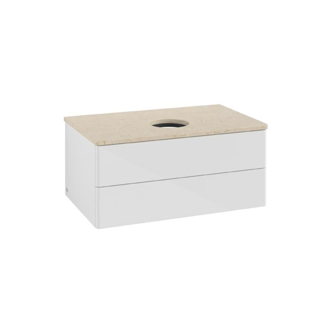 V&B Meuble sous lavabo sans structure de façade Antao 80x36x50cm, WBP botti., blanc brillant Lac
