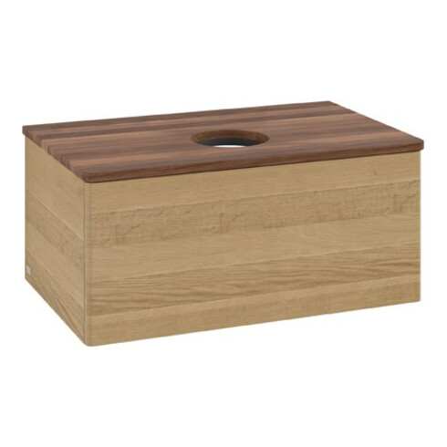 V&B Meuble sous lavabo sans structure de façade Antao 80x36x50cm, WBP couleur w. wal, chêne miel