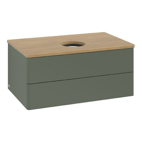 V&B Meuble sous lavabo sans structure de façade Antao 80x36x50cm, WBP hon. Oa, lea gre. m Lac