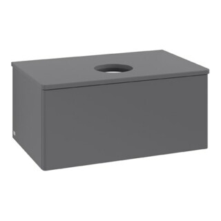 V&B Meuble sous-lavabo sans structure de façade Antao 80x36x50cm, WBP Lac, Anthrac. m Lac