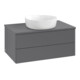 V&B Meuble sous-lavabo sans structure de façade Antao 80x36x50cm, WBP Laqué, Anthracite m Laqué-3