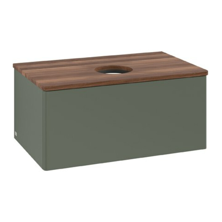 V&B Meuble sous lavabo sans structure de façade Antao 80x36x50cm, WBP w. wal, lea gre. m Lac
