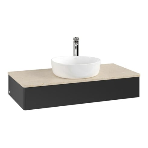 V&B Meuble sous lavabo sans structure de façade, avec éclairage Antao 100x19x50cm, couleur WBP botti., bleu m Lac