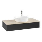 V&B Meuble sous lavabo sans structure de façade, avec éclairage Antao 100x19x50cm, couleur WBP botti., bleu m Lac