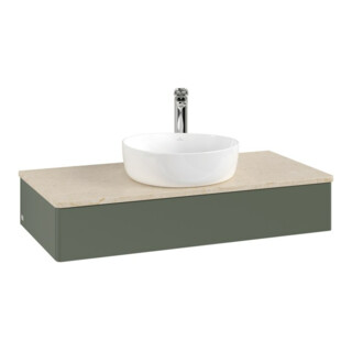V&B Meuble sous-lavabo sans structure de façade, avec éclairage Antao 100x19x50cm, WBP botti., lea gre. m Lac