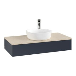 V&B Meuble sous lavabo sans structure de façade, avec éclairage Antao 100x19x50cm, WBP botti., md bl. m Lac