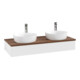 V&B Meuble sous lavabo sans structure de façade, avec éclairage Antao 120x19x50 cm, H I P, WBP w. wal, blanc m Lac-4