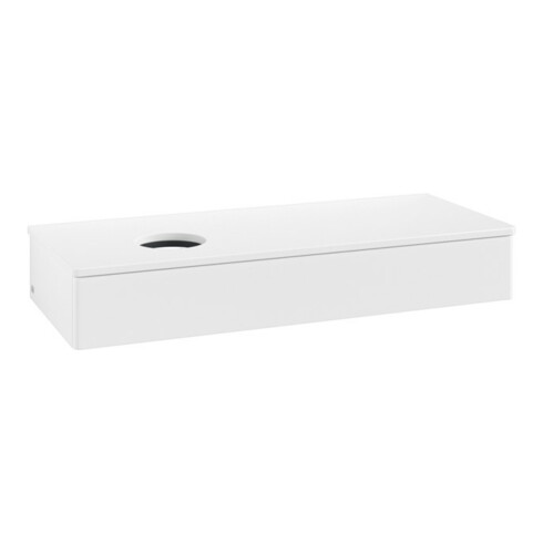 V&B Meuble sous-lavabo sans structure de façade, avec éclairage Antao 120x19x50cm, couleur WBP Lac, blanc avec Lac