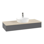 V&B Meuble sous lavabo sans structure de façade, avec éclairage Antao 120x19x50cm, H I P, WBP botti., A m Lac-3