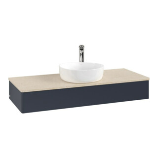 V&B Meuble sous lavabo sans structure de façade, avec éclairage Antao 120x19x50cm, H I P, WBP botti., md b m Lac