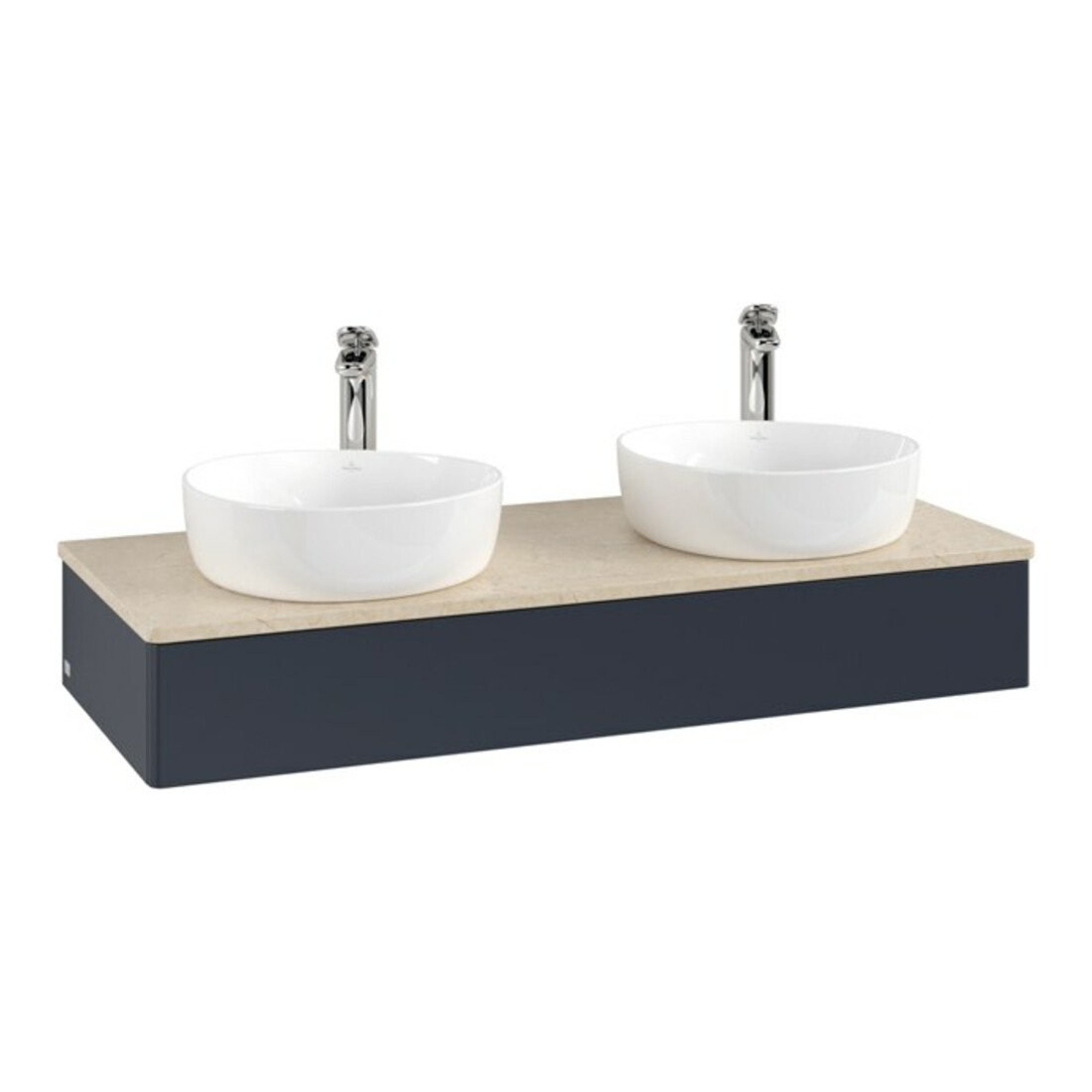V&B Meuble sous lavabo sans structure de façade, avec éclairage Antao 120x19x50cm, H I P, WBP botti., md b m Lac