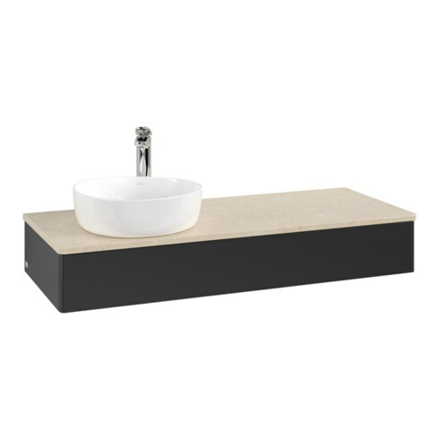 V&B Meuble sous lavabo sans structure de façade, avec éclairage Antao 120x19x50cm, HI, WBP botti., bleu m Lac