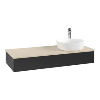 V&B Meuble sous lavabo sans structure de façade, avec éclairage Antao 120x19x50cm, HI, WBP botti., bleu m Lac