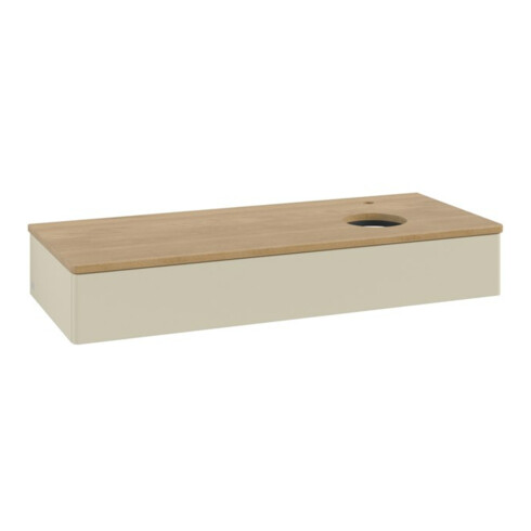 V&B Meuble sous lavabo sans structure de façade, avec éclairage Antao 120x19x50cm, HI, WBP hon. Oa, si G m Lac