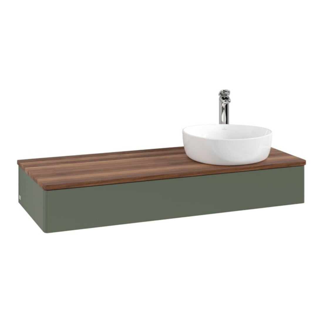 V&B Meuble sous lavabo sans structure de façade, avec éclairage Antao 120x19x50cm, HI, WBP w wa, le gre. m Lac